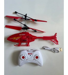 Uzaktan Kumandalı Helikopter 18 Cm Kırmızı Renkli