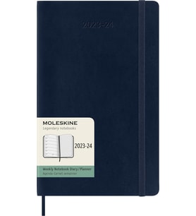 Moleskine 2023-2024 Haftalık Planlayıcı, 18 M, Büyük, Safir Mavisi, Yumuşak Kapak (5 X 8,25) (Turkuaz)