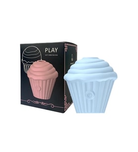 Cupcake Tasarımlı 5 Modlu Şarjlı Klitoral Uyarıcı Mavi