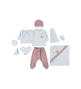 Civil Baby Unisex Bebek 10'lu Zıbın Seti 0-1 Ay Somon (Somon)