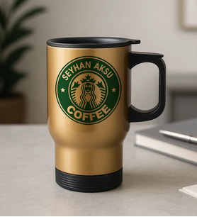 BK Gift Kişiye Özel İsimli Coffee Tasarımlı Kulplu Çelik Bardak Termos Mug 450ml-1, Sevgiliye Hediye, Arkadaşa Hediye, Eşe Hediye