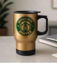 BK Gift Kişiye Özel İsimli Coffee Tasarımlı Kulplu Çelik Bardak Termos Mug 450ml-1, Sevgiliye Hediye, Arkadaşa Hediye, Eşe Hediye