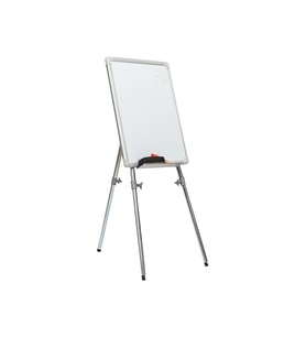 Noki 50x70 Teleskopik Ayaklı Beyaz Yazı Tahtası Alüminyum Çerçeve Laminant Yüzey