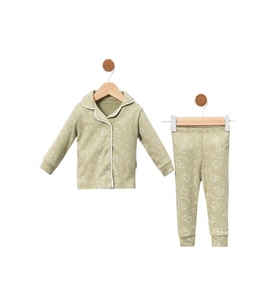 Celira Yeşil Pijama Takımı 6 Ay,9 Ay,12 Ay Erkek Bebek
