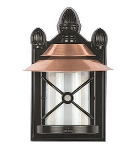 AVONNI BFE-68066-BKR-M1-OP Kahverengi/Siyah Boyalı Dış Mekan Aydınlatma E27 Aluminyum Polikarbon Cam 25x15cm