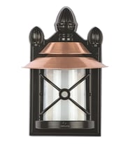 AVONNI BFE-68066-BKR-M1-OP Kahverengi/Siyah Boyalı Dış Mekan Aydınlatma E27 Aluminyum Polikarbon Cam 25x15cm