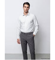 LCW BUSINESS Gri Slim Fit Uzun Kollu Armürlü Erkek Gömlek