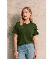 Kadın Bisiklet Yaka Basic Düz Kısa Kollu T-shirt
