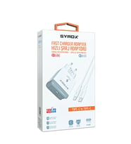 Syrox Pd18t Type-C Başlık Giriş  Type-C Kablolu 18w 3.0 Amper Pd Ev Şarj Aleti