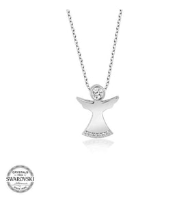 Swarovski Taşlı Gümüş Melek Bayan Kolye