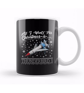 All I Want For Christmas Is Thunderbird 1 Thunderbirds Kupa Bardak Porselen