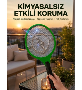 Hafif Ve Ergonomik Elektronik Böcek Öldürücü - Güvenlik Koruması İle Pil Kontrollü