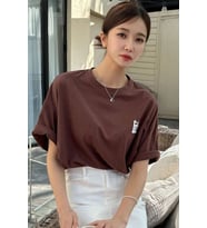 Unisex Life Baskılı T-shirt (Kahverengi)
