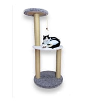 Gri Iki Katlı 91 Cm Kedi Tırmalama Tahtası
