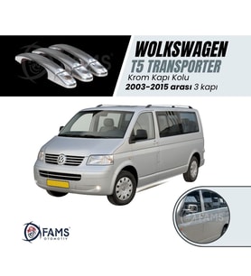 Vw T5  Uyumlu  Transporter Krom Kapı Kolu 3 Kapı 2003-2015 P. Çelik