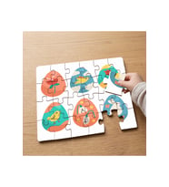 Renkli Paskalya Yumurtaları Tasarımlı 24 Parça Ahşap Çocuk Puzzle MPK0669