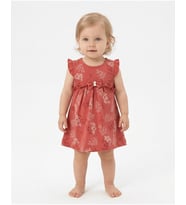 Caramell Bebek Elbisesi - ELB7068 - Little Flower - Kiremit