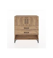Arges Şifonyer 2 Raflı 2 Çekmeceli 2 Kapaklı 88x30x96 Çam-Çam