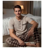 Arcan Erkek Düğme Yaka Kısa Kol Compact Penye Pijama Takımı 65130K - 1 Adet