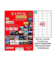 TANEX 2040 LASER ETİKET 52x29mm 40x100 4000 ADET