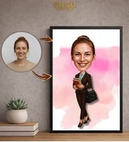 Kişiye Özel Öğretmen Karikatür Çerçeveli Tablo ,Kişiye Özel Hediye,Kişiye Özel Karikatür Çizim (Çok Renkli)