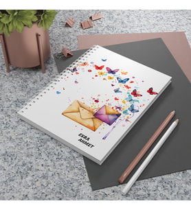 Kelebek Desenli Defter