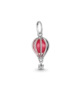 Kırmızı Sıcak Hava Balonu Sallantılı Charm