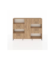Arges Dolap 10 Raflı 9 Kapaklı 220x30x163 Çam-Çam