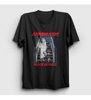 Presmono Unisex Siyah Alice In Hell Annihilator T-Shirt 462910tt