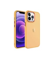Apple iPhone 13 Pro Uyumlu Kılıf Buzlu Sert PC Zore May Kapak (Turuncu)