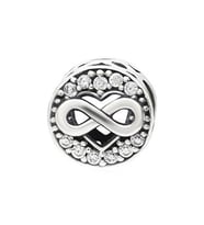 Nur Silver Sonsuzluk Taşlı Yuvarlak Gümüş Charm NUR-BL00145
