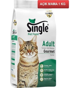 Single Yetişkin Gurme Kedi Maması 1 kg AÇIK
