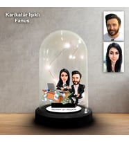 KİŞİYE ÖZEL İŞ ADAMI TASARIMLI IŞIKLI KARİKATÜR FANUS BİBLO FN192