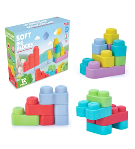 Yumuşak Soft Lego Seti 12 Parça - Büyük Yumuşak Bloklar - Büyük Soft Lego Oyuncakları - Yumuşak Lego