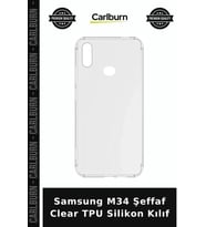 Samsung M34 Şeffaf Clear TPU Silikon Kılıf Esnek Kapak Akıllı Telefon
