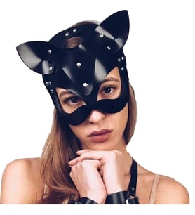 ETSMagaza Fetish Game Siyah Kedi Kız Maskesi