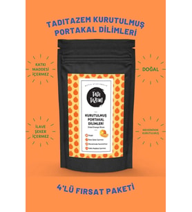 Tadıtazem Kurutulmuş Portakal Dilimleri 50gr 4 lü fırsat paketi