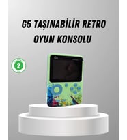 Mey İthalat® 500 Oyunlu G5 Mini Oyun Konsolu 3 İnç Ekran Tv Desteği (Krem)