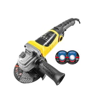Devir Ayarlı Avuç Içi Spiral Taşlama Makinası 2800W 115-125 mm 2 Adet İnox Disk Hediyeli.