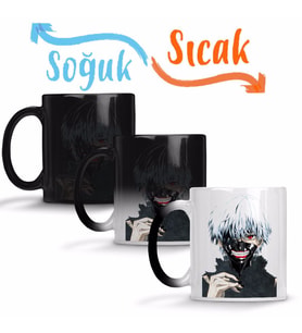 Kaneki Ken Tokyo Ghoul Sihirli Kupa Bardak Porselen