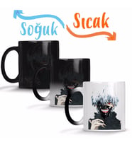 Kaneki Ken Tokyo Ghoul Sihirli Kupa Bardak Porselen