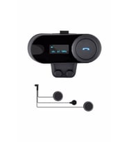 Pazariz Intercom 1km Telsiz Motosiklet Bluetooth Su Geçirmez Kask Kulaklık