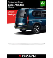 Citroen Berlingo 3 Krom Bagaj Alt Çıtası 2019 Üzeri A+ Kalite