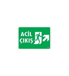 Mey İthalat® Acil Çıkış Uyarı Levhası 17,5X25 Kod: 946
