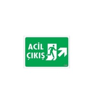Mey İthalat® Acil Çıkış Uyarı Levhası 17,5X25 Kod: 946