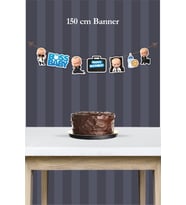 Patron Bebek Boss Baby Temalı Büyük Banner *Kalın Kağıt 150cm
