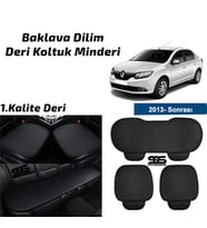 Renault Symbol 2013 Sonrası Siyah Deri Oto Koltuk Minderi