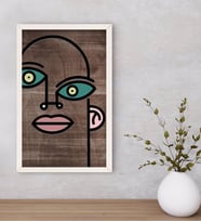 BK Home Picasso Style Dekoratif Ahşap Beyaz Çerçeveli Tablo-1