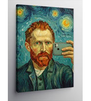 Kanvas Tablo Van Gogh ve Yıldızlı Portre