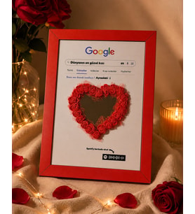 sevgiliye hediye google dünyanın en güzel kızı aynalı spotify barkodlu